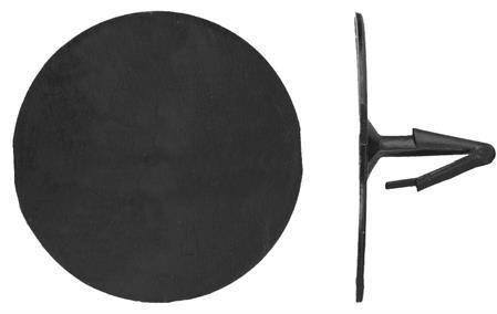 Black Nylon Hood Insul. Ret - 1/4" Hole Size 1 3/4" Hd Dia.: 25 per Bag