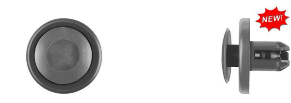 Black Nylon Push Type Ret - 8mm Hole 10mm Stem Length: 10 per Bag