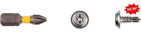 Chrome Teks® Trim Screw Kit - Kit Contains 100 Screws 1 Bit: 1 per Kit