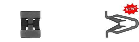 Black Nylon Interior Trim Ret - 19mm OA Height 15mm Width: 50 per Bag