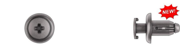 Black Nylon Fender Retainers - 7mm Hole Size 10mm Stem Lgth: 10 per Bag