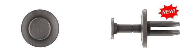 Black Nylon Push Type Ret - 1/4" Hole 17/32" Stem Length: 50 per Bag
