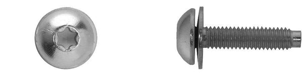 Chrome Outside Mirror Bolts - 6-1.00 x 26mm 16mm Washer: 10 per Bag