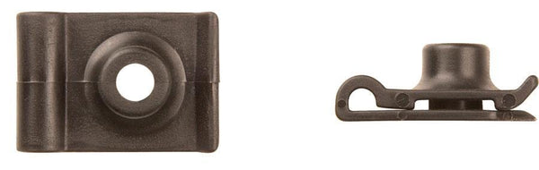 Black Nylon "U' Nuts - 14 Screw Size  P.R. Up to 1mm: 25 per Bag
