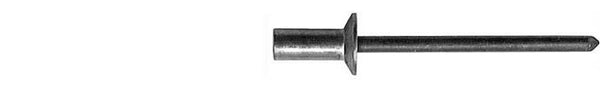 All Aluminum Closed End Pop Rivets - 1/8" Dia 5/16 P/R 1/8 - 3/16": 25 per Bag