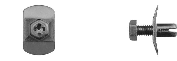 Black Nylon Screw Retainers - 7mm Hole Size 9mm Stem Length: 25 per Bag