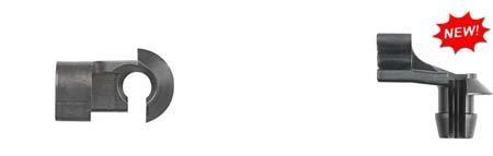 Black Nylon Door Rod Clips - 5/32"Rod Size Left Hand Side: 25 per Bag