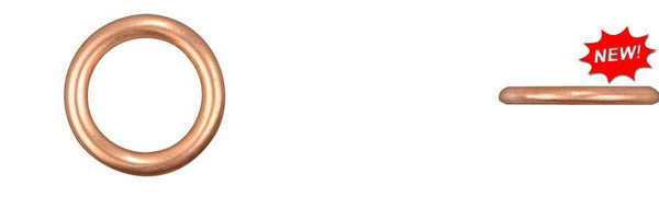 Copper Oil Drain Plug Gaskets - 1/2" ID 3/4" OD 5/64" Thick: 10 per Bag