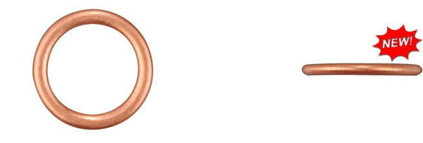 Copper Oil Drain Plug Gaskets - 16mm ID 22mm OD 2mm Thick: 10 per Bag