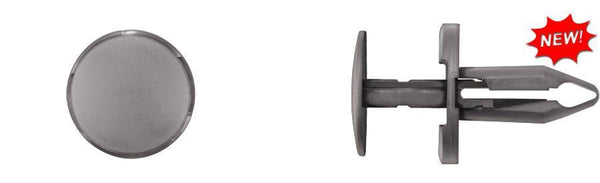 Black Nylon Push Type Ret - 7mm Hole Size 18mm Stem Length: 25 per Bag