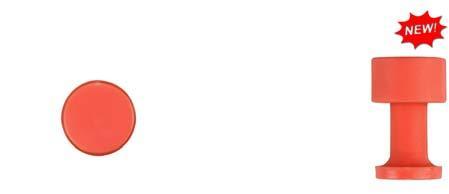 Bloody Orange Nylon Glue Tabs - 11.5mm Round Aussie PDR: 5 per Bag