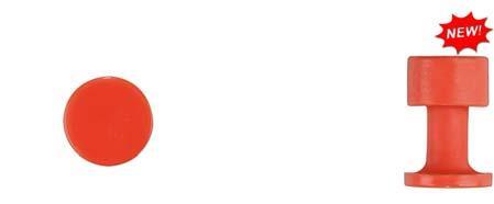 Bloody Orange Nylon Glue Tabs - 14mm Round Aussie PDR: 5 per Bag