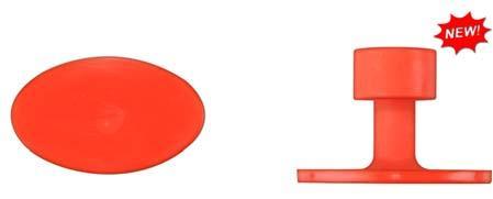 Bloody Orange Nylon Glue Tabs - 30mm Oval Aussie PDR: 5 per Bag