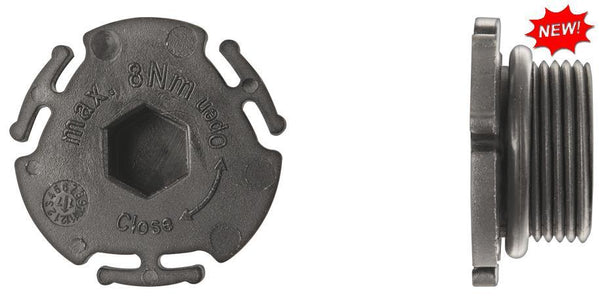 Black Plastic Oil Drain Plugs - 24-1.50 x 11mm 10mm Hex Drive: 1 per Bag