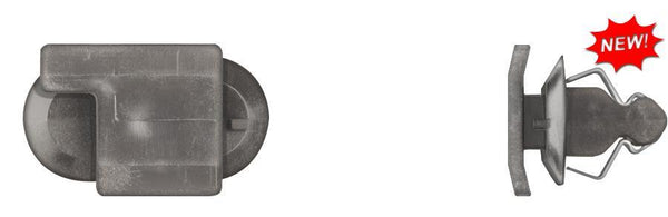 Black Nylon Moulding Retainers - 9mm Hole Size 12mm Stem Length: 25 per Bag