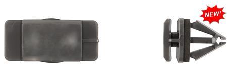 Black Rocker Mldg Ret with Sealer - 9mm Hole 15mm Stem Length: 10 per Bag
