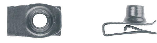 Black Short Extruded "U" Nuts - 5/16-18 P/R .025"-.125": 50 per Bag
