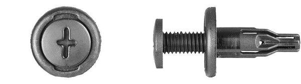 Black Nylon Phillips Screw Ret - 8mm Hole Size 21mm Stem Length: 25 per Bag