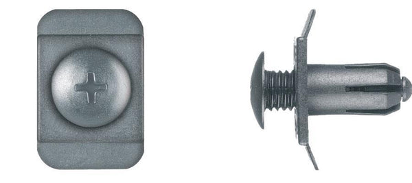 Black Nylon Bumper Cover Ret - 10mm Hole Size 18mm Stem Lgth: 10 per Bag
