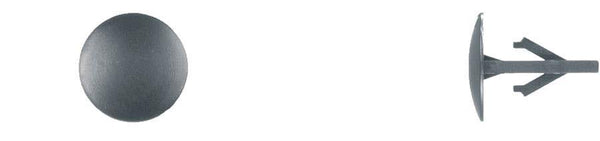 Black Nylon Retaining Clips - 6mm Hole 14mm Head 15mm Stem: 15 per Bag