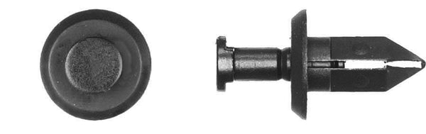 Black Nylon Fascia Retainers - 10mm Hole Size 20mm Hd Dia: 25 per Bag