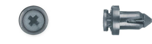 Black Nylon Bumper Cover Ret - 9mm Hole Size 16mm Stem Length: 15 per Bag