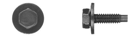 Black Hex Head Body Bolts - 1/4-20 x 15/16" 7/16" Hex: 50 per Bag