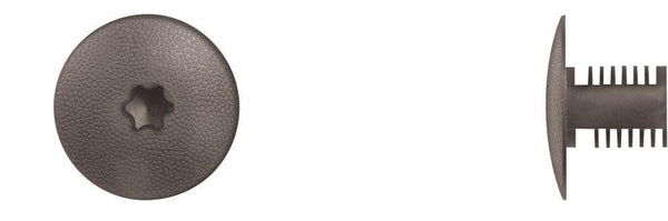 Black Nylon Cowl Top Stud Ret - 13/16" Flange 15/32" Stem Lgth: 25 per Bag