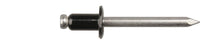 Black Aluminum Fascia Pop Rivets - 1/4"Dia 1/2"Flng 1/8"-1/4" G/R: 25 per Bag