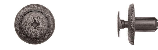 Black Nylon Phillips Screw Ret - 7mm Hole Size 12mm Stem Length: 10 per Bag