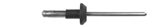 Black Aluminum Bumper/Wheel Rivets - 3.9mm Dia 3mm - 8.5mm G/R: 15 per Bag