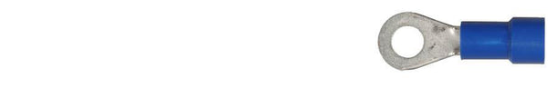 Blue Vinyl 16-14 WireTerminal - #8 Stud Size Ring Type: 100 per Bag