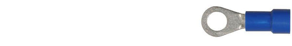 Blue Vinyl 16-14 WireTerminal - #10 Stud Size Ring Type: 100 per Bag
