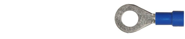 Blue Vinyl 16-14 WireTerminal - 1/4" Stud Size Ring Type: 100 per Bag
