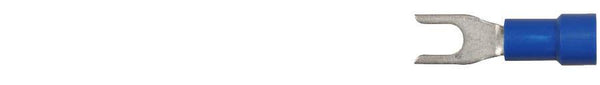 Blue Vinyl 16-14 WireTerminal - #6 Stud Size Spade Type: 100 per Bag