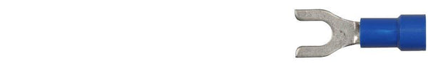 Blue Vinyl 16-14 WireTerminal - #8 Stud Size Spade Type: 100 per Bag
