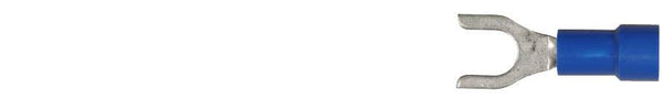 Blue Vinyl 16-14 WireTerminal - #10 Stud Size Spade Type: 100 per Bag