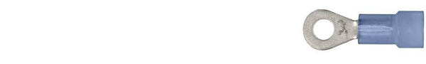 Blue Nylon 16-14 WireTerminal - #6 Stud Size Ring Type: 25 per Bag