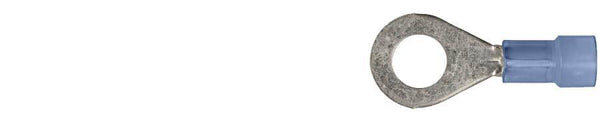 Blue Nylon 16-14 WireTerminal - 1/4" Stud Size Ring Type: 50 per Bag