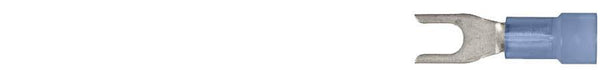 Blue Nylon 16-14 WireTerminal - #6 Stud Size Spade Type: 25 per Bag