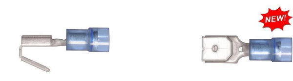 Blue Nylon Piggyback Terminal - 1/4" Tab Female F/I 16-14 Ga.: 15 per Bag