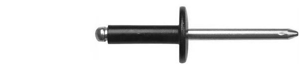 Black Aluminum Grille/Fascia Rivet - 3/16" Dia 3/8 - 1/2" G/R: 100 per Bag