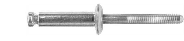 Aluminum Glass Stop Peel Rivets - 1/4" Dia 33/64"- 19/32" G/R: 100 per Bag