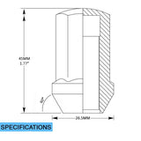 Factory Style - Lug - GM (7/8) M14 1.5 (Long)