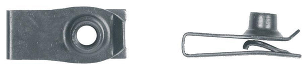 Black Long Extruded "U" Nuts - 1/4-20 Screw .010"-.165" P.R.: 25 per Bag