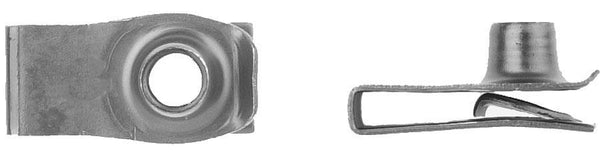 Black Long Extruded "U" Nuts - 8-1.25mm  P/R .80mm-4.50mm: 50 per Bag