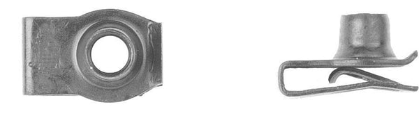 Black Short Extruded "U" Nuts - 8-1.25mm P.R. .80mm-4mm: 100 per Bag
