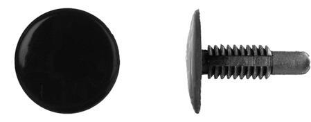 Black Nylon Trim Panel Retainer - 1/4" Hole Size 1 3/32" Stem: 25 per Bag