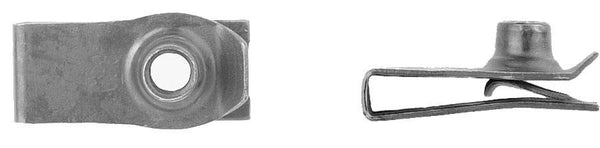 Black Long Extruded "U" Nuts - 6-1.00mm P.R. 1mm-2.50mm: 250 per Bag