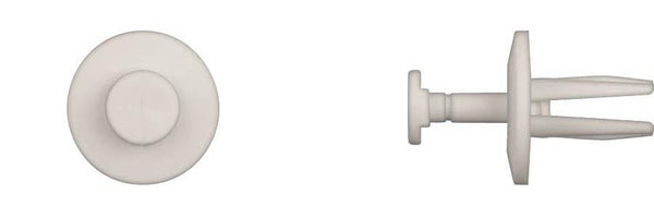 Creamy White Nylon Skirt Ret - 1/4" Hole Size 9/16" Stem Lgth: 50 per Bag